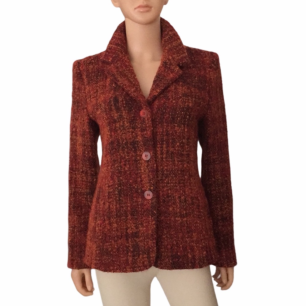 Vintage Country shop tweed wool alpaca mohair woven blazer